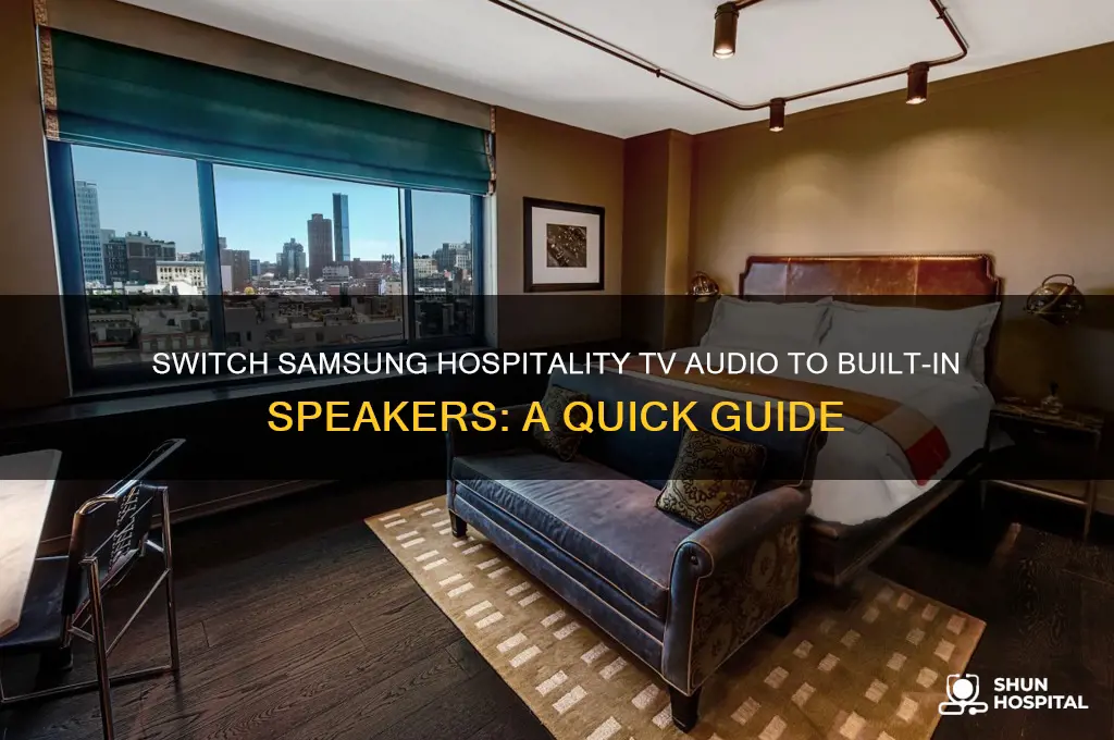 how to change samsung hospitality tv to tv speaker