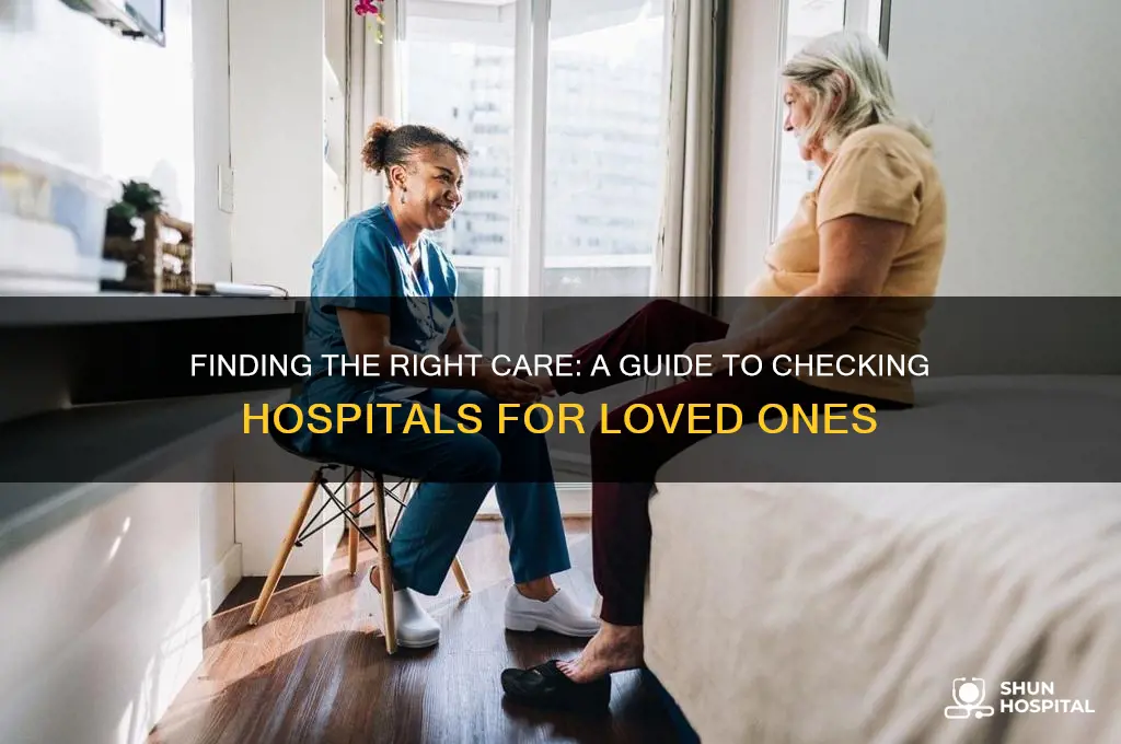 how to check a hospital for a loved one