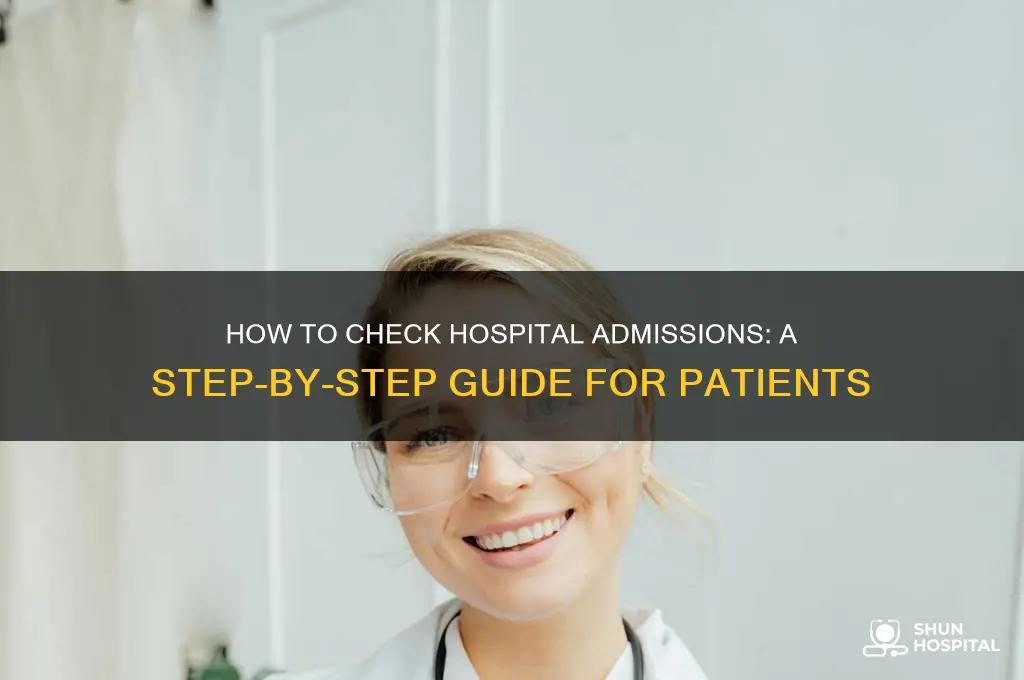 how to check hospital admissions