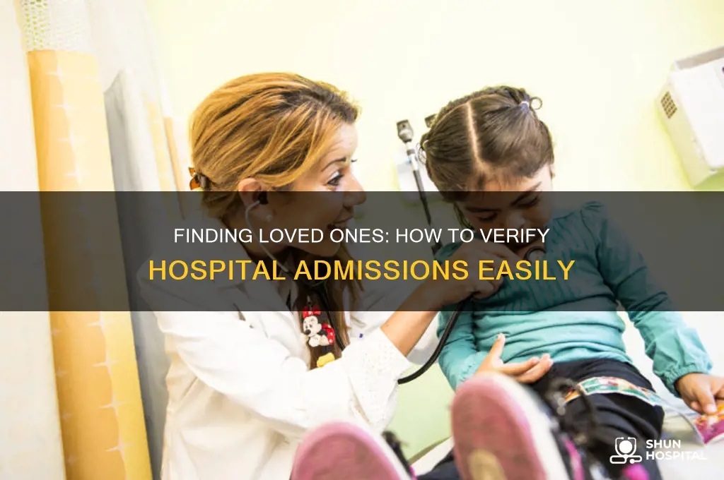 how to check if a person is in a hospital