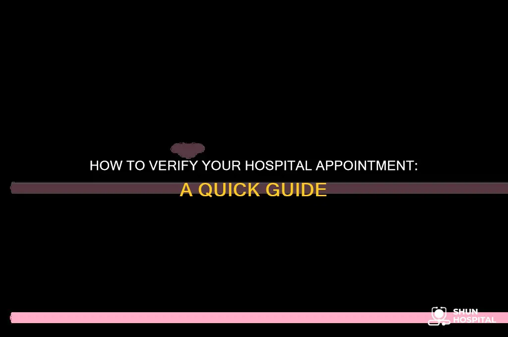 how to check if i have a hospital appointment