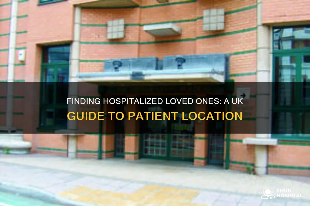 how to check if someone is in hospital uk