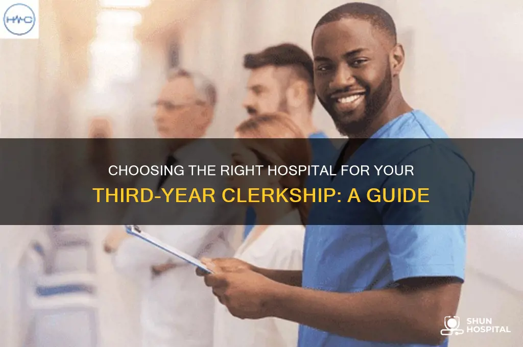 how to choose a hospital for third year clerkship