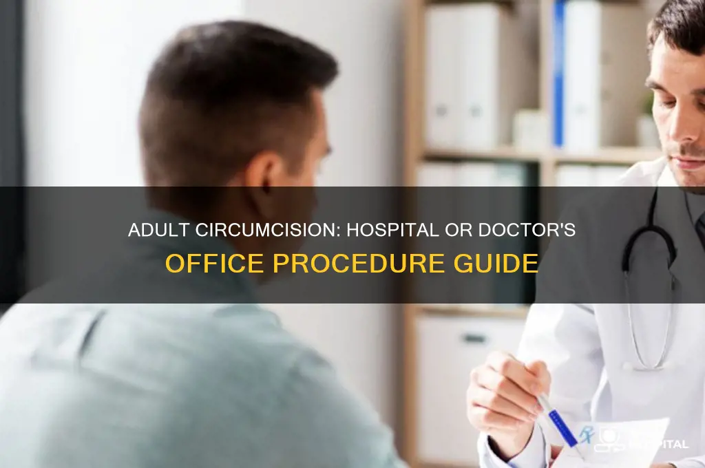 how to circumcise a grown man hospital or dr office