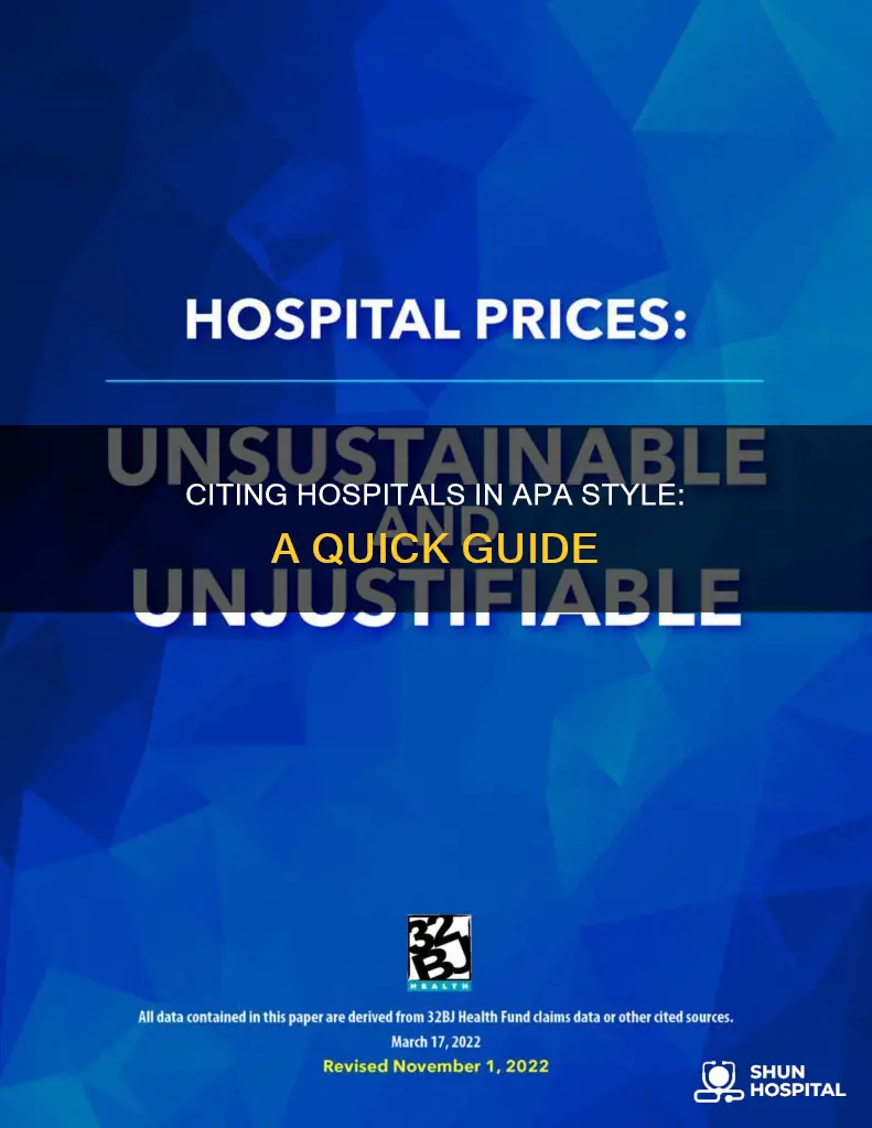 how to cite a hospital in apa