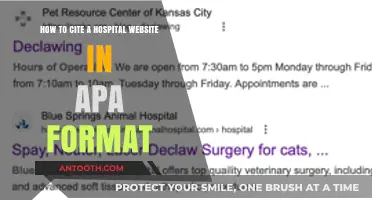 Citing Hospital Websites in APA: A Step-by-Step Guide