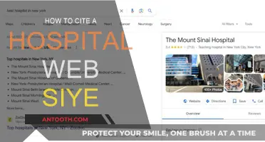 Citing Hospital Websites: A Guide to Proper Referencing