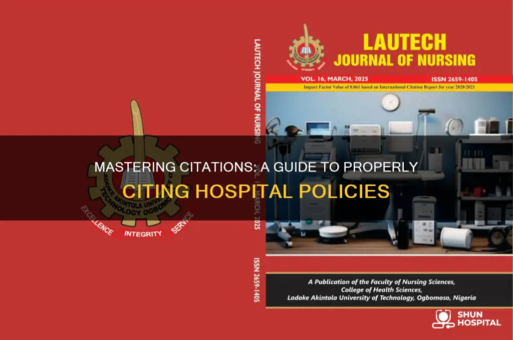 how to cite hospital policy