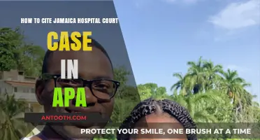 Citing Jamaica Hospital Court Case in APA: A Comprehensive Guide