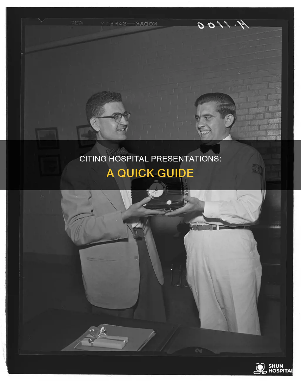 how to cite presentation at a hospital