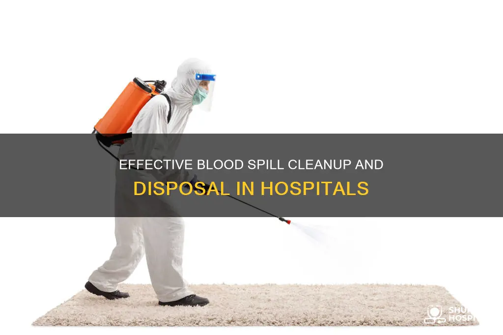 how to clean blood spill in hospital