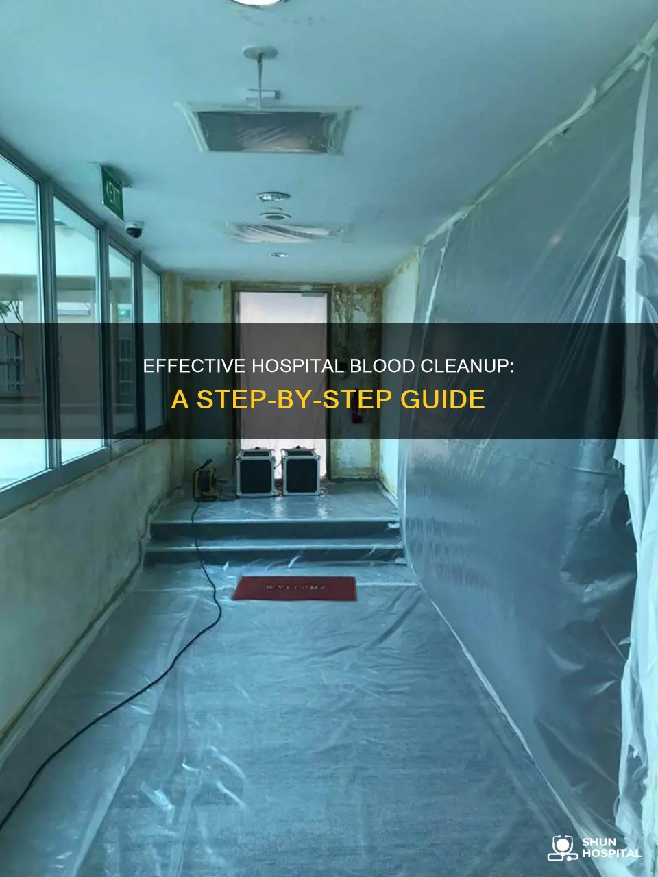 how to clean up blood in hospital
