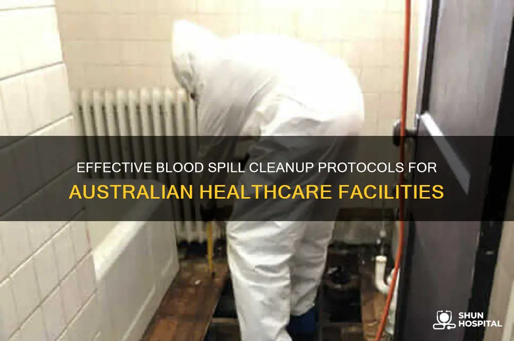 how to clean up blood spills in a hospital au