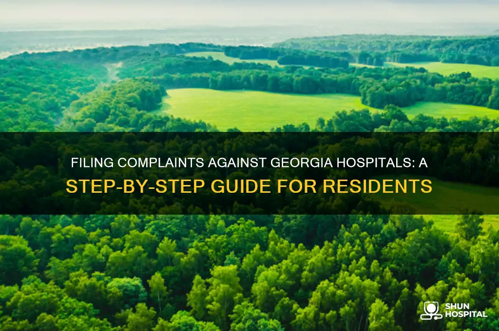 how to complain to state about a georgia hospital
