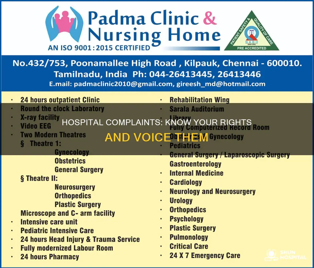 how to complaint against hospital in india