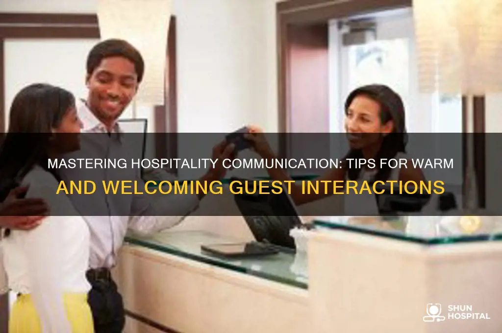 how to comunicate hospitality