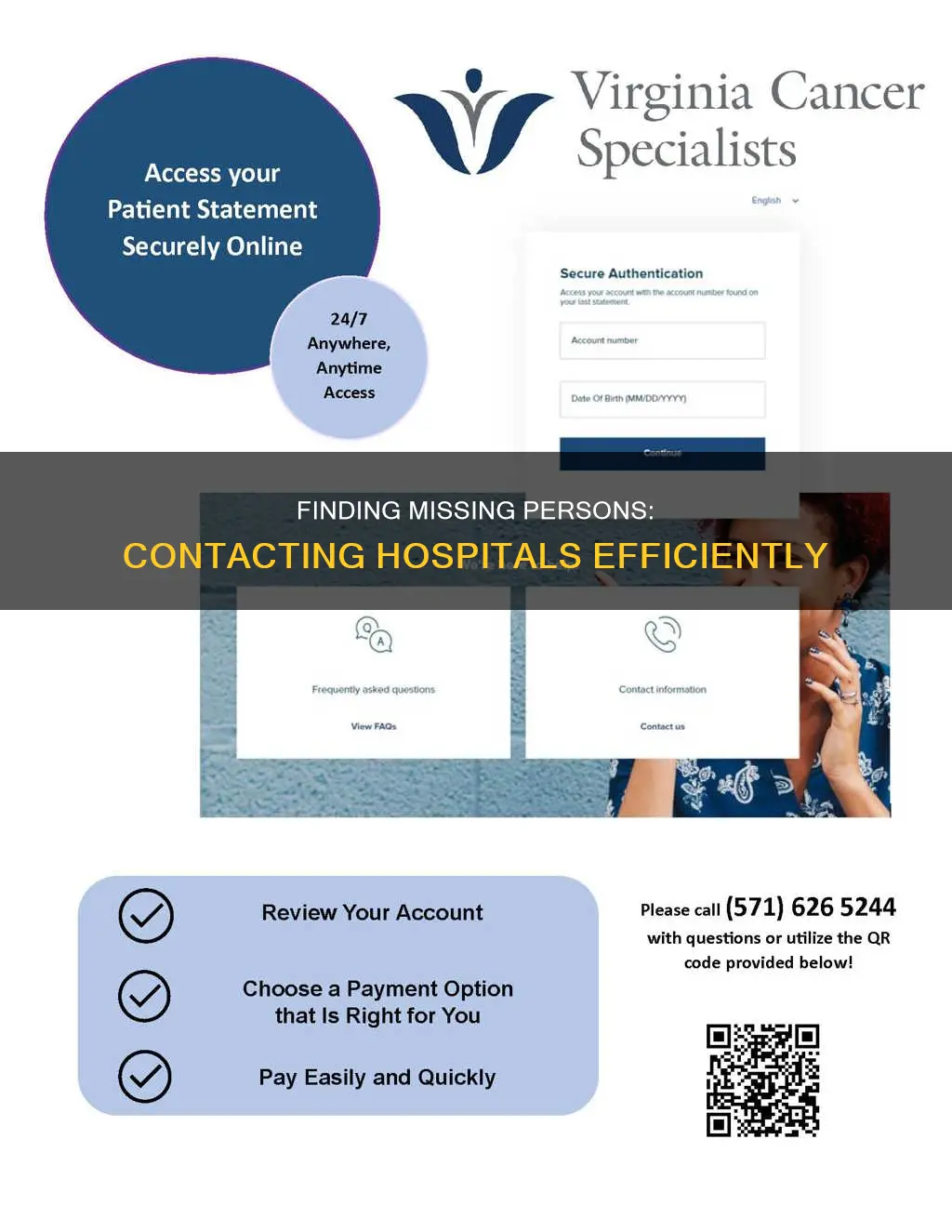 how to contact hospitals for missing person