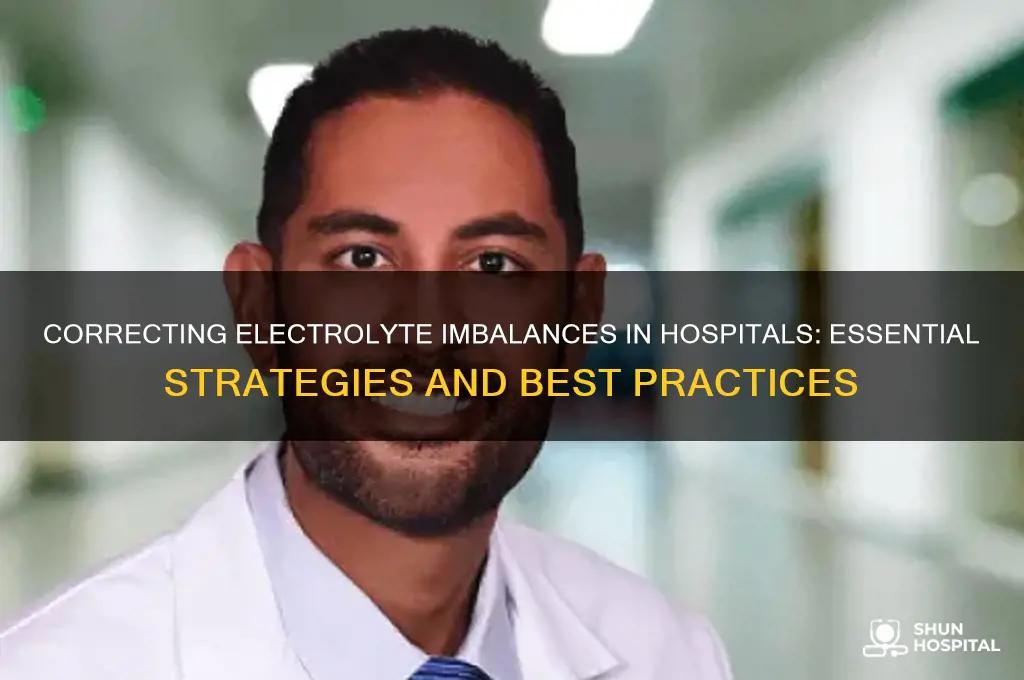 how to correct electolytes hospital