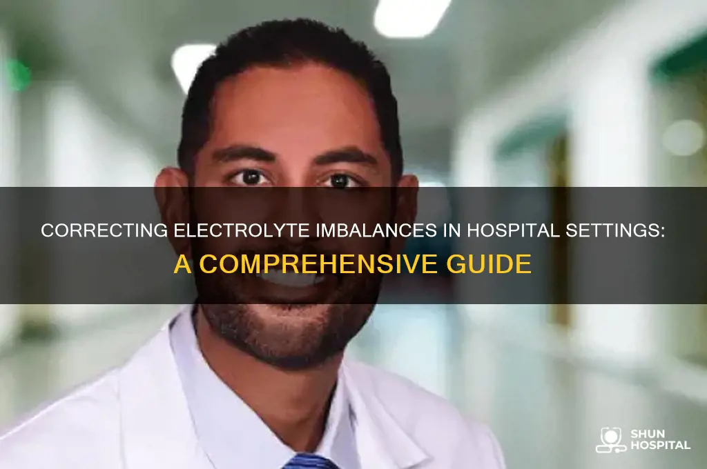 how to correct electrolytes hospital