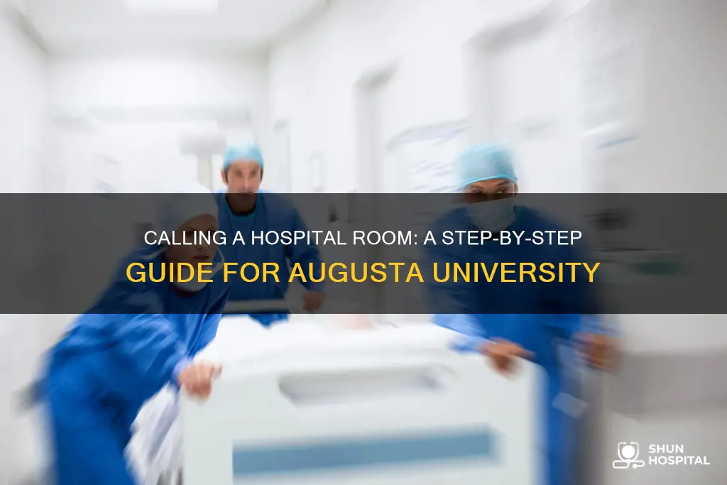 how to csll saugusta university hospital room