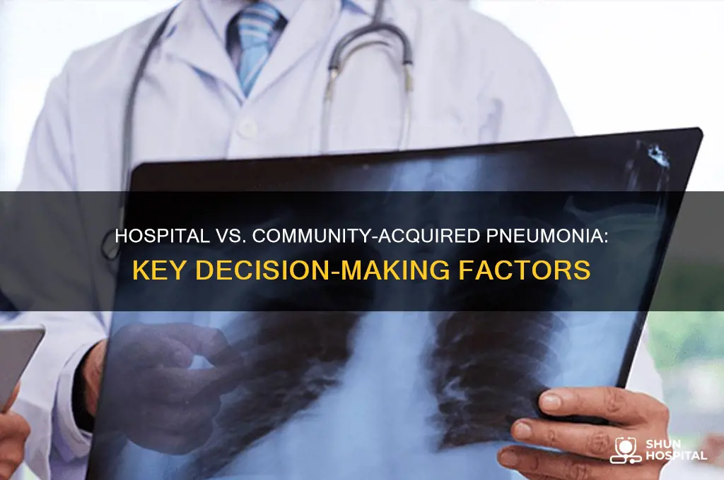 how to decide if pneumonia is hospital or community