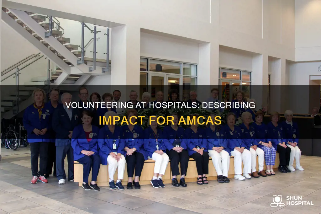 how to describe hospital volunteer on amcas