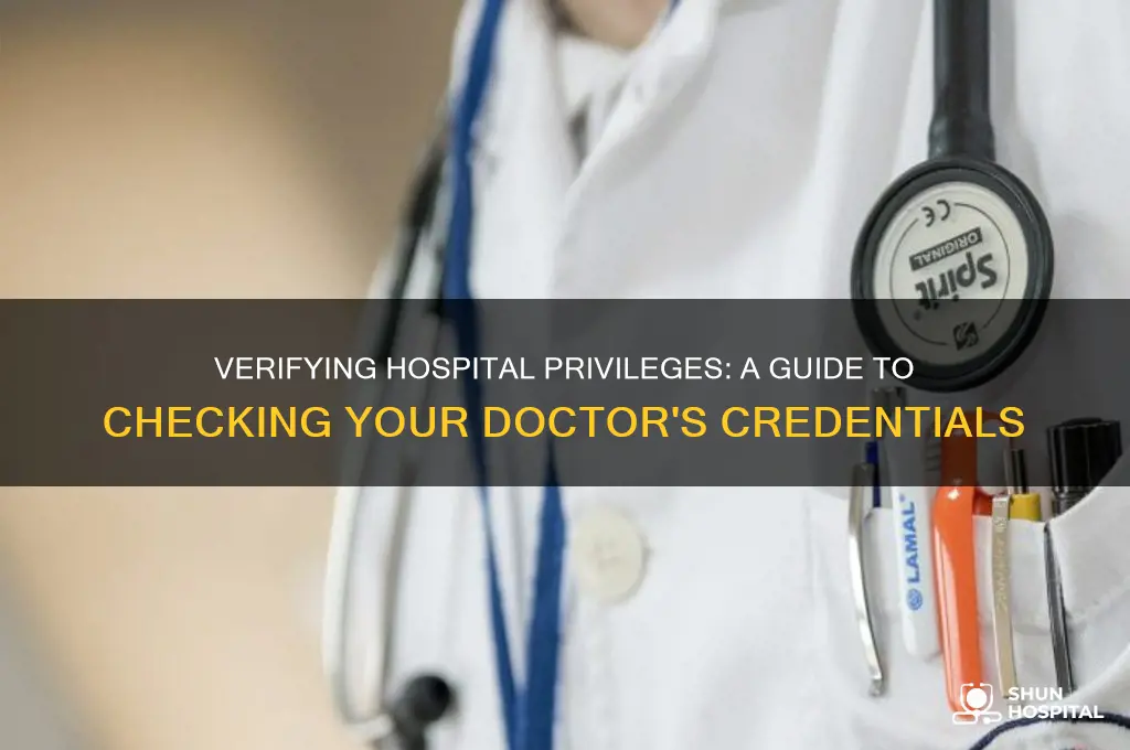 how to determine if a doctor has hospital privileges