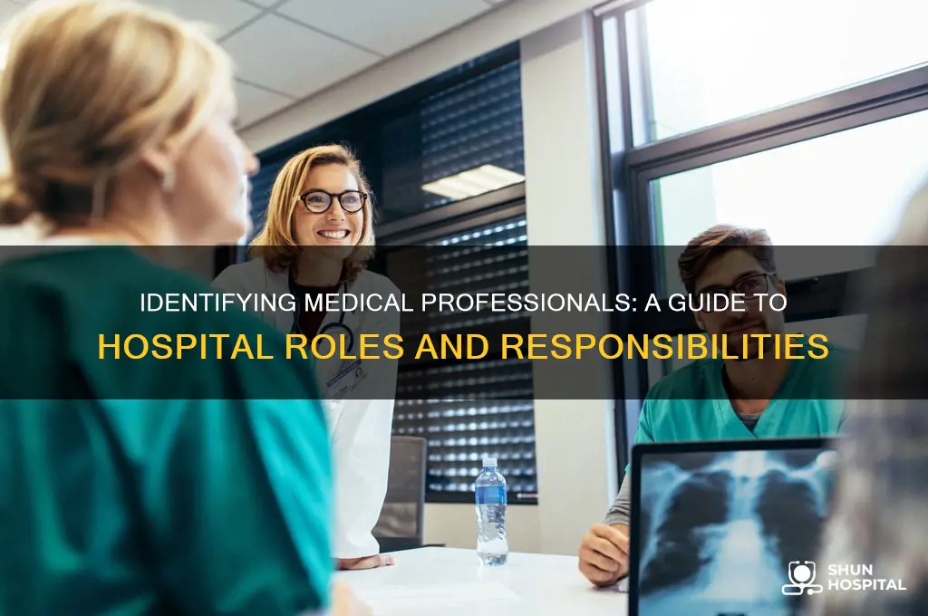 how to distinguish a medical professional in a hospital