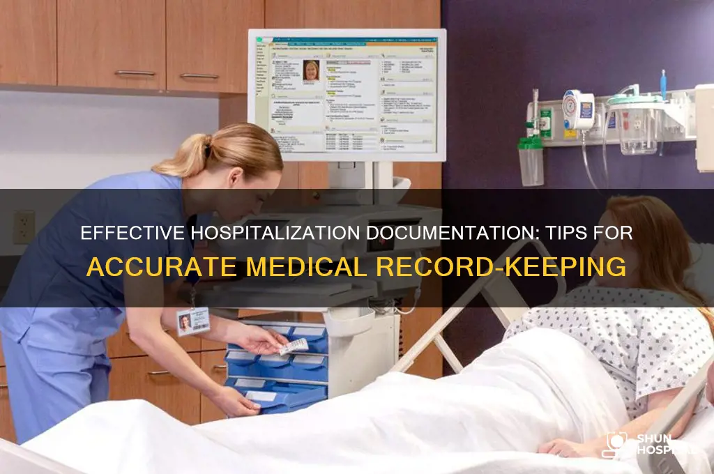 how to document hospitalization