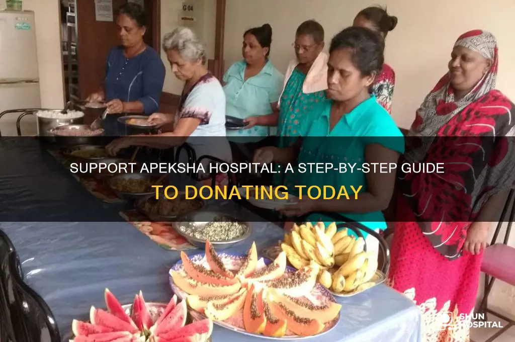 how to donate apeksha hospital