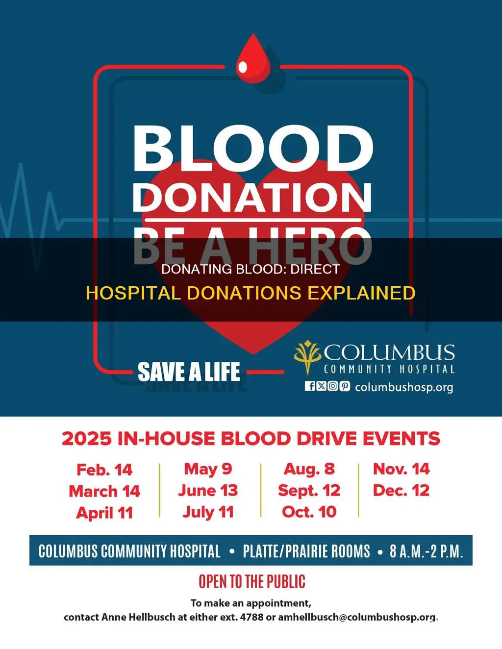 how to donate blood directly to hospital