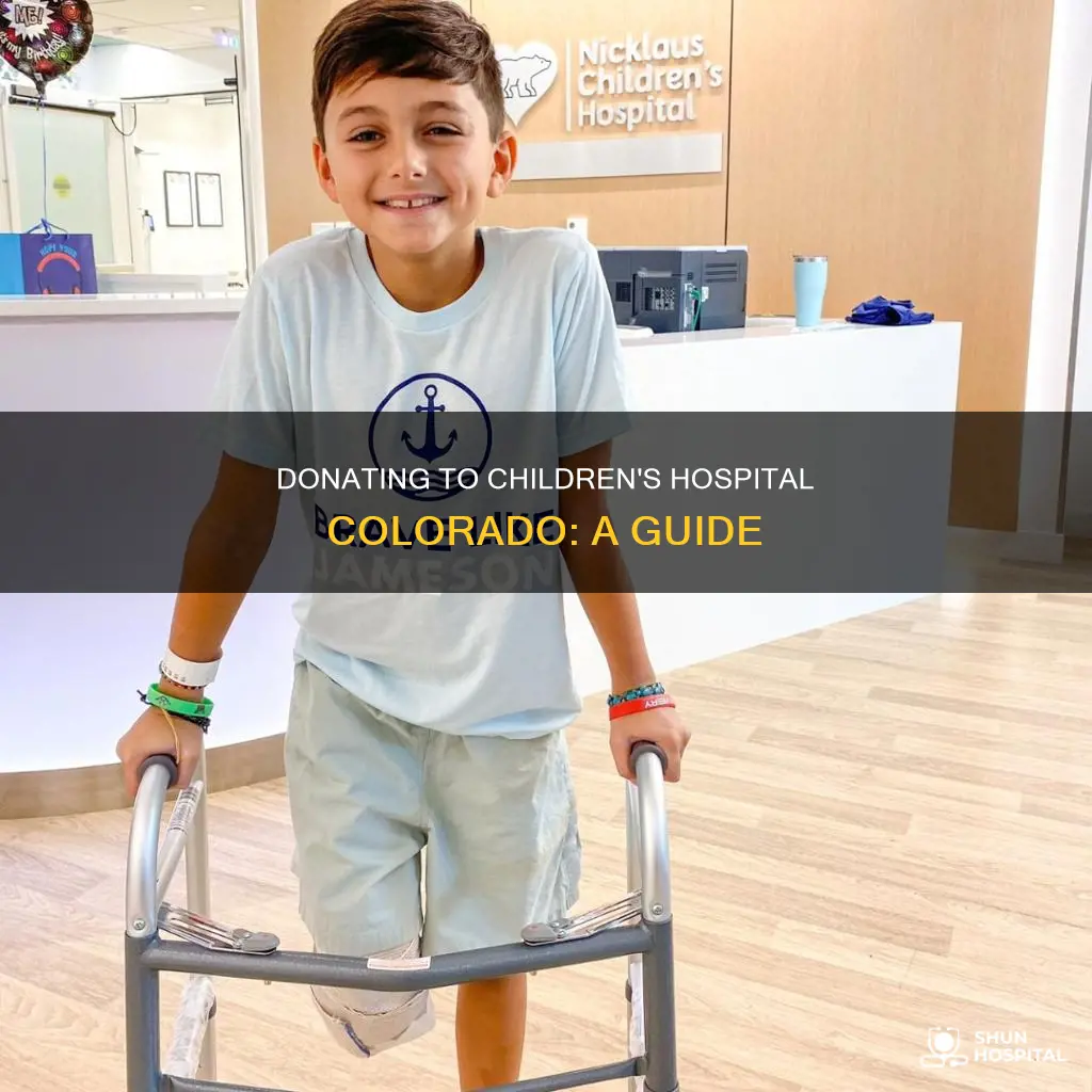 how to donate to childrens hospital colorado