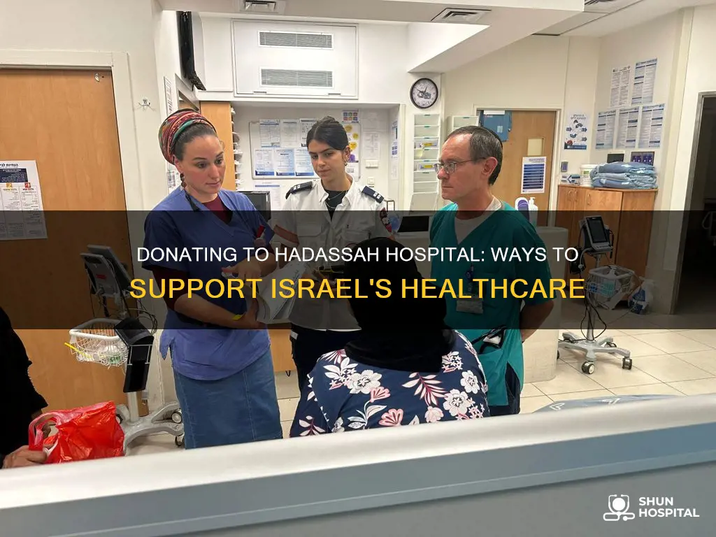 how to donate to hadassah hospital israel