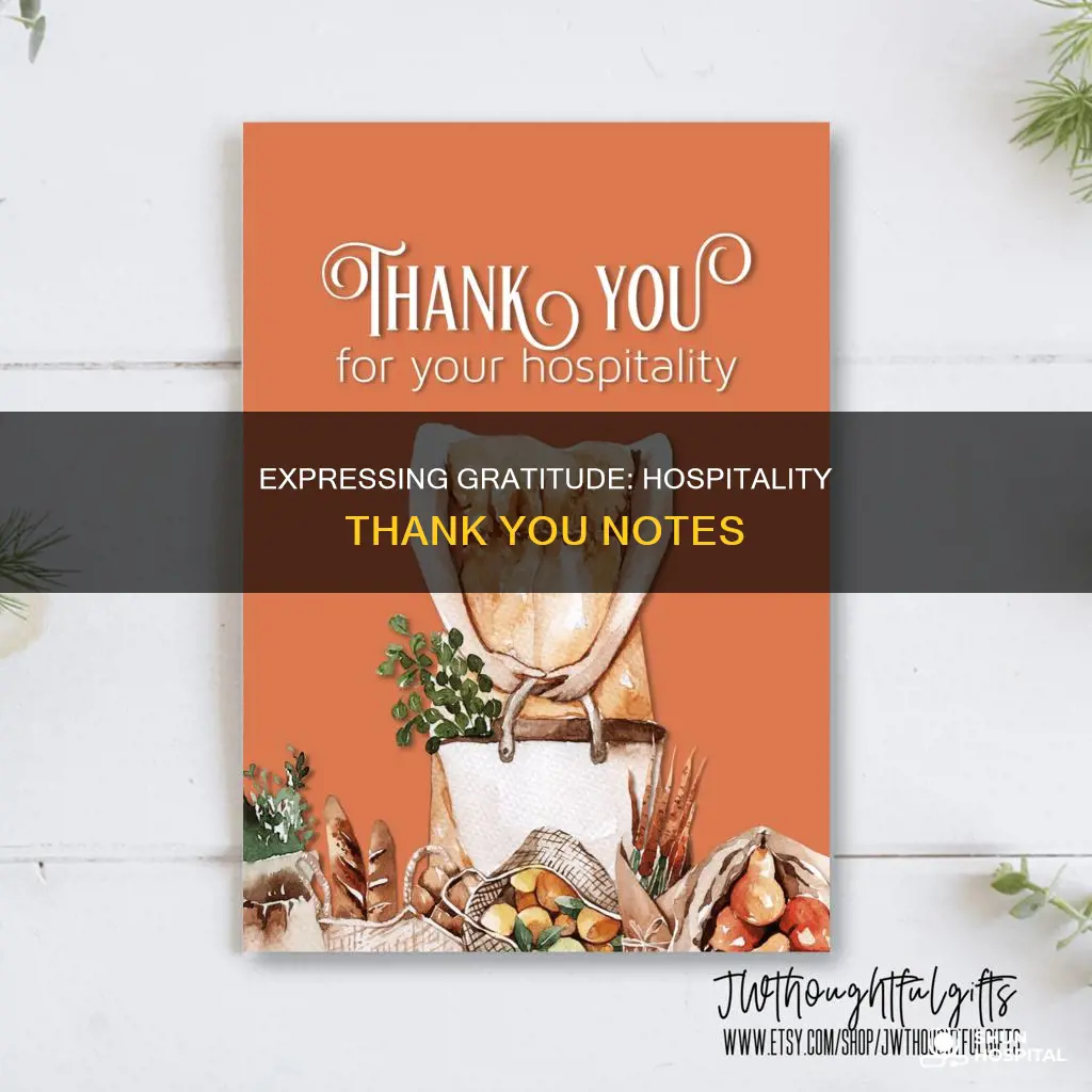 how to express thank you for hospitality