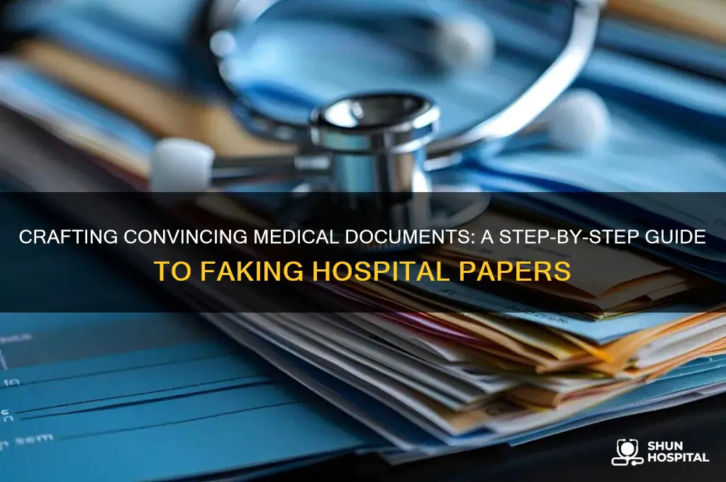 how to fake hospital papers