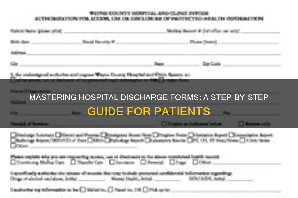 how to fill up a discharge form from hospital