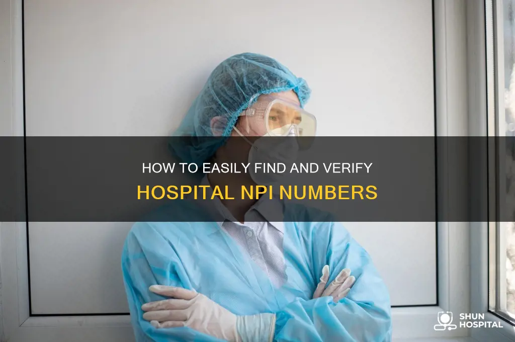 how to find hospital npi