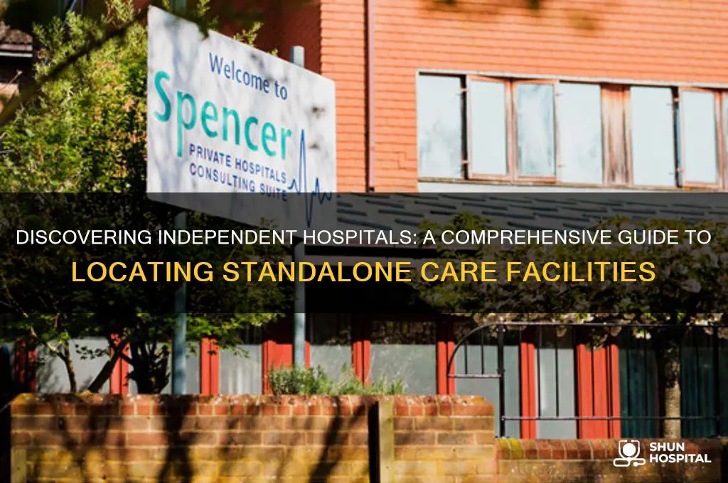 how to find independent hospitals
