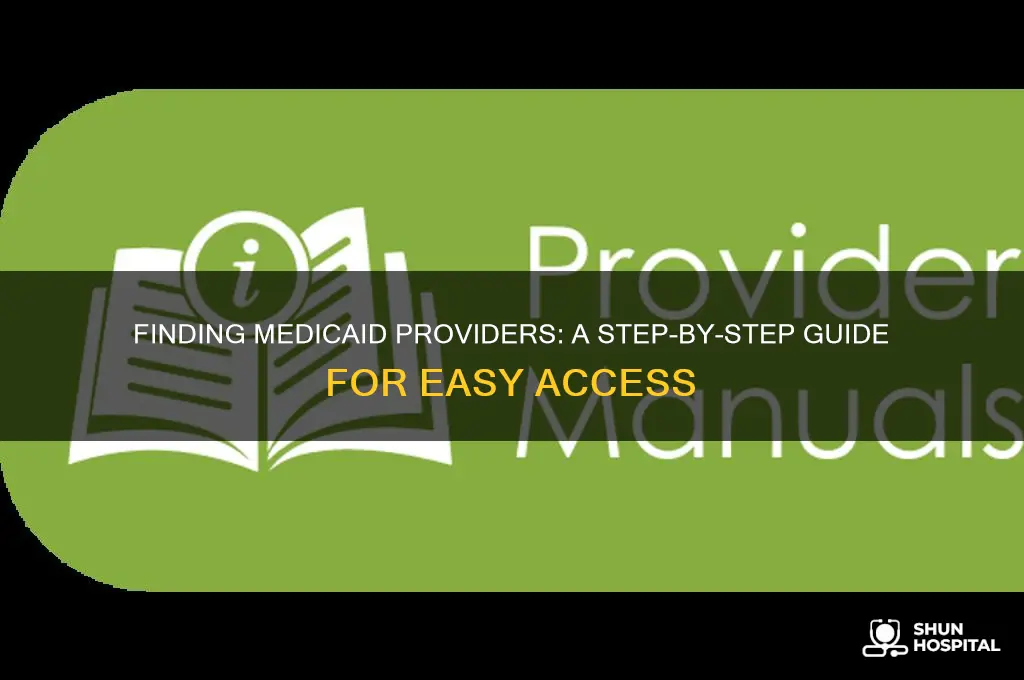 how to find medicaid providers