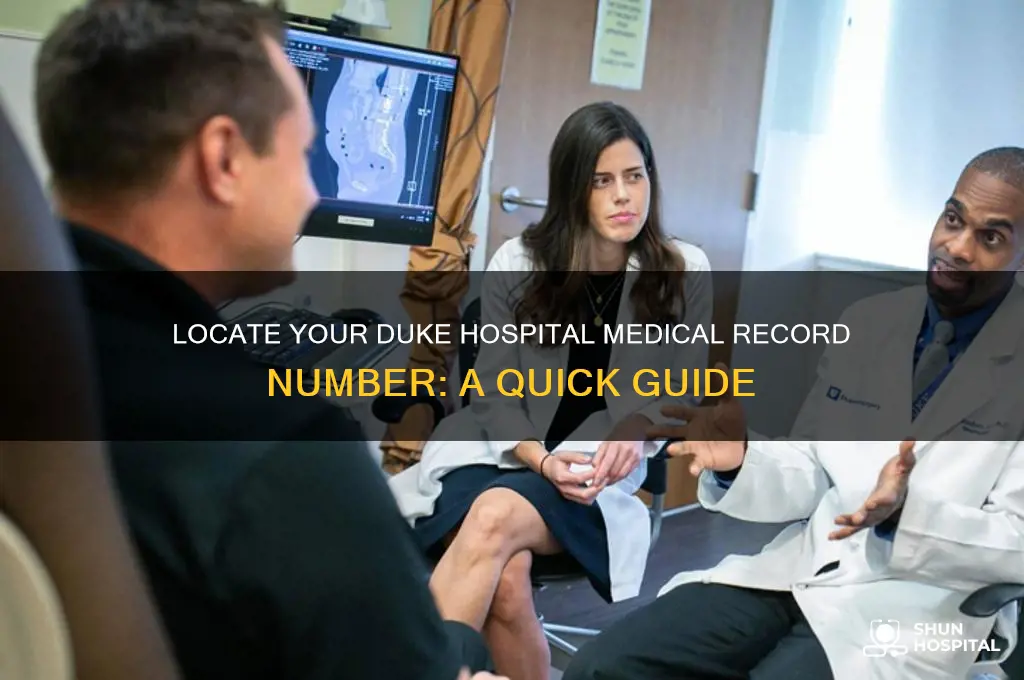 how to find my duke hospital medical record number