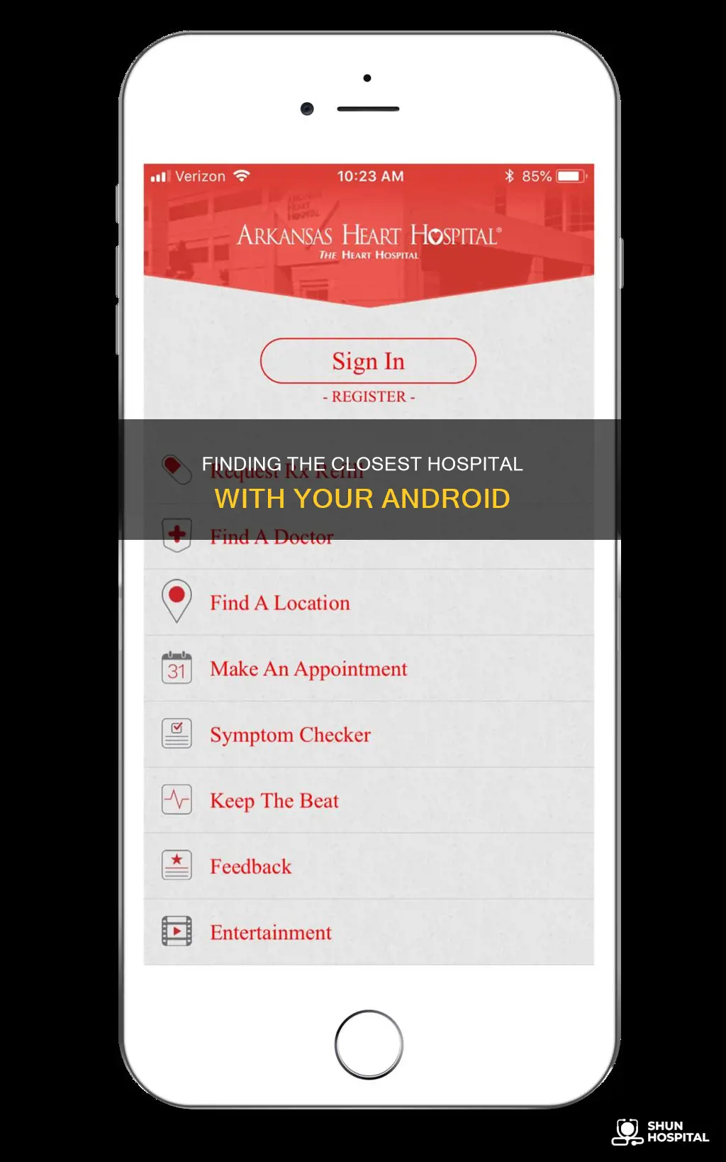 how to find nearest hospital in android