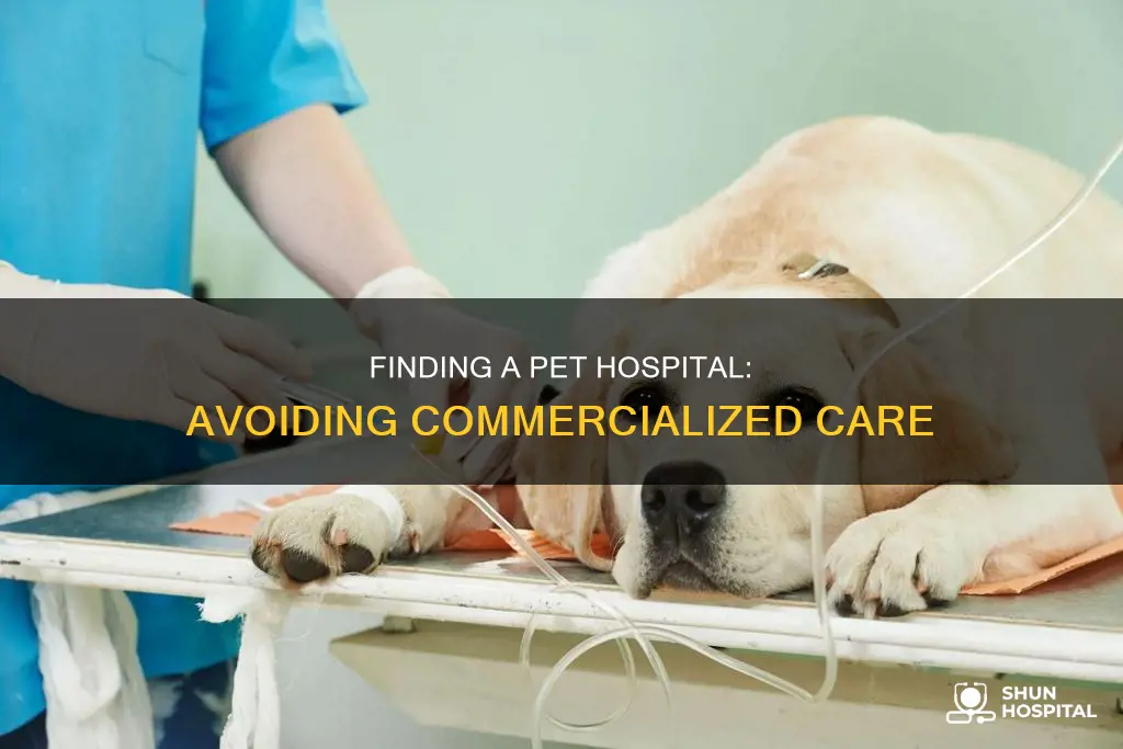 how to find non commercialized pet hospital