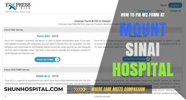 Correcting W2 Form Errors at Mount Sinai Hospital: A Step-by-Step Guide