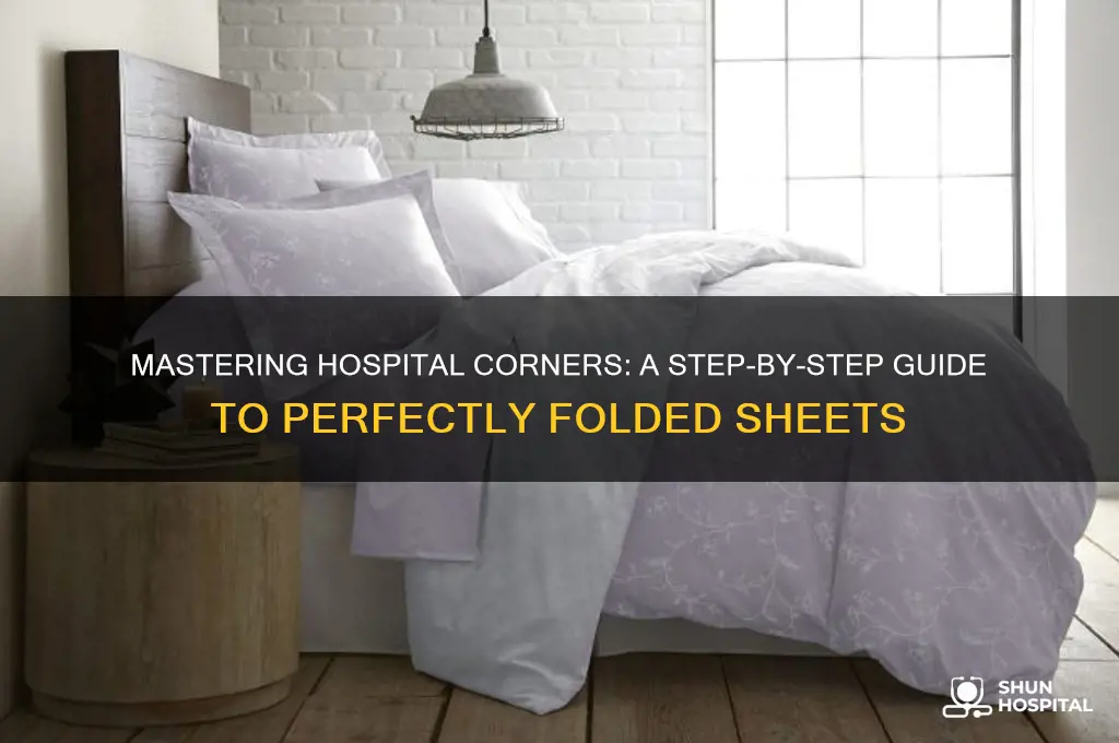 how to fold hospital corners