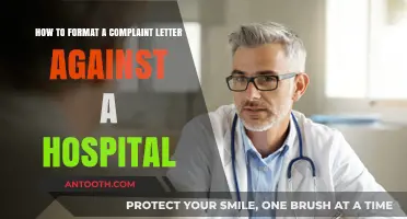 Effective Complaint Letter Formatting: Addressing Hospital Grievances Professionally