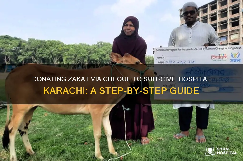 how to give zakat donation cheque to suit-civil hospital karachi