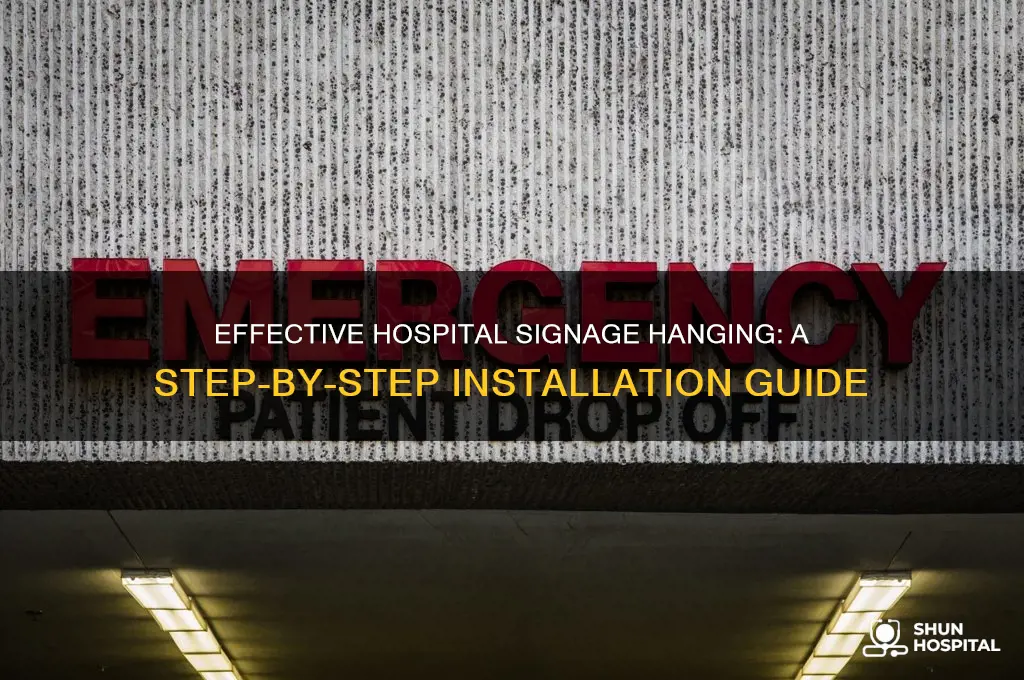 how to hang hospital signage
