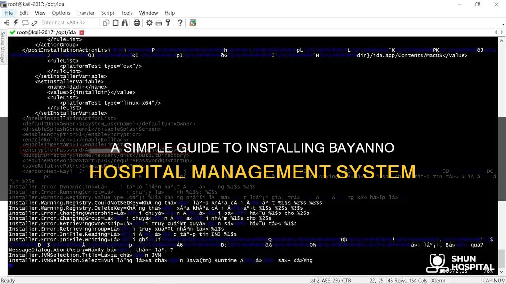 how to install bayanno hospital management system