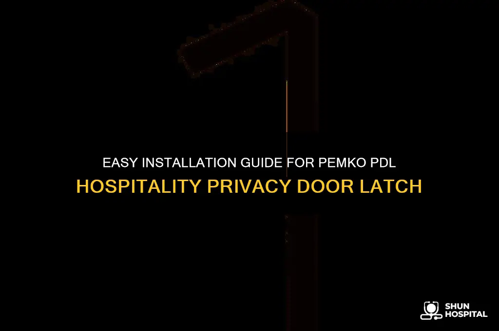 how to install pemko pdl hospitality privacy door latch