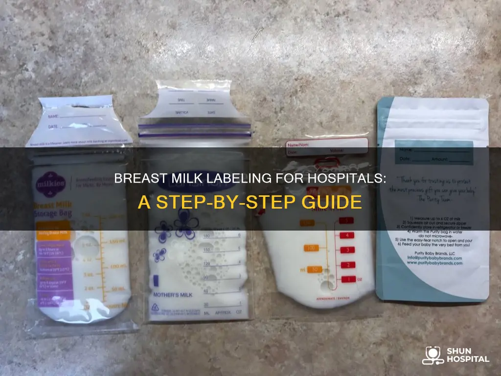 how to label breast milk for hospitals